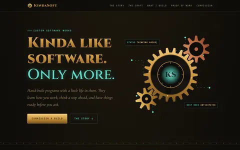 Screenshot of KindaSoft.com