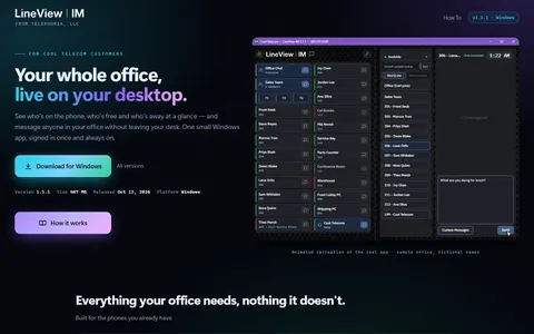 Screenshot of LineView IM