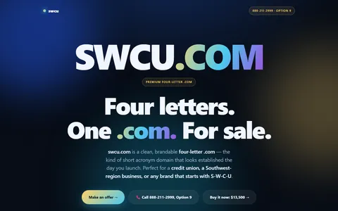 Screenshot of SWCU.com